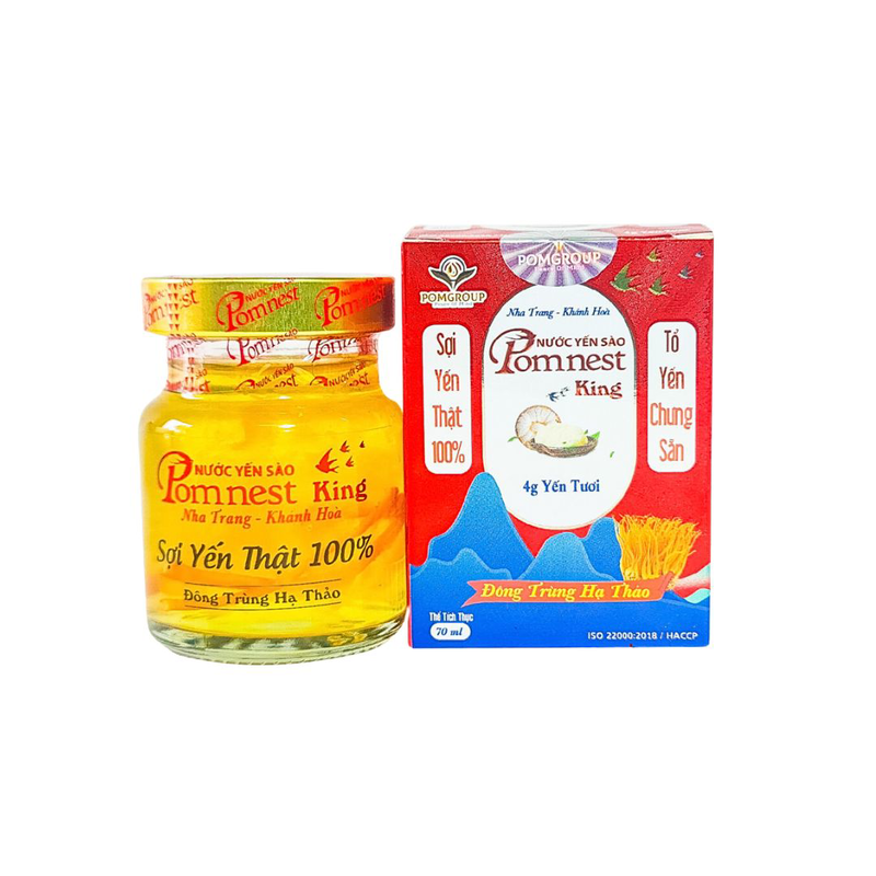 Nước Yến Sào Pomnest King Đông Trùng Hạ Thảo - Lốc 6 Lon