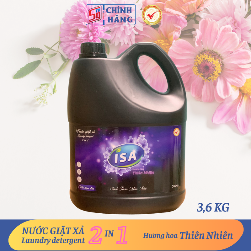 Nước giặt xả ISA 3,6kg hương hoa Thiên Nhiên