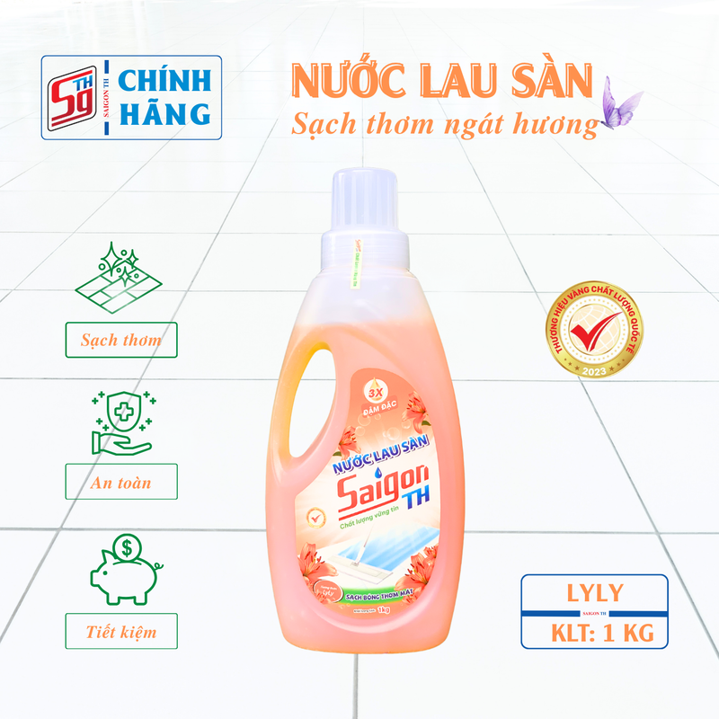 Nước lau sàn Saigon TH 1kg hương hoa Lyly