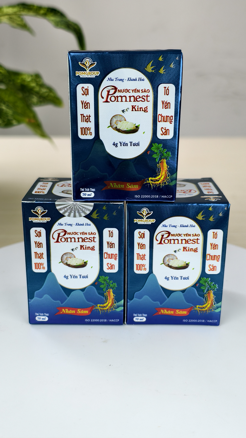 Nước Yến Sào Pomnest King Nhân Sâm - Lốc 6 hũ
