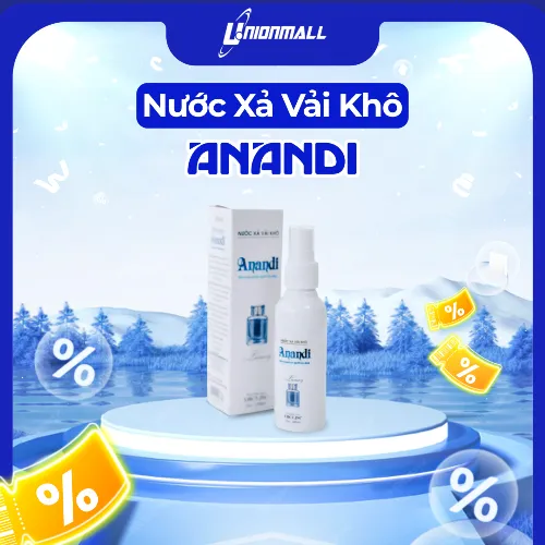 Nước Xả Vải Khô Anandi dạng xịt 100ml, Xịt Thơm Quần Áo, Khử Mùi Hôi Khó Chịu