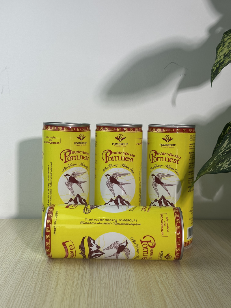 Nước Yến Sào Pomnest có đường - Lốc 6 lon