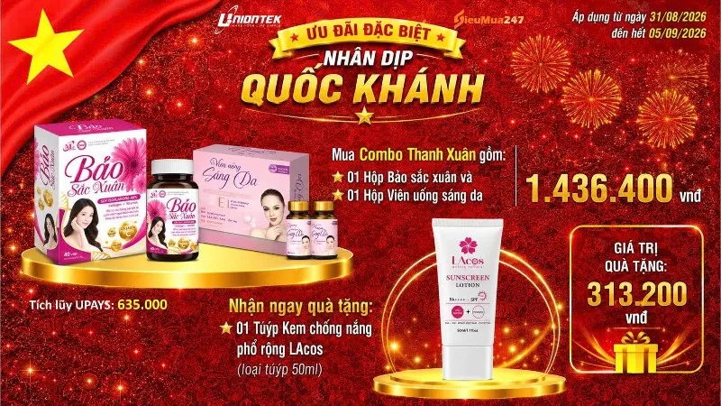 MUA COMBO THANH XUÂN TẶNG 1 TUÝP KEM CHỐNG NẮNG LACOS