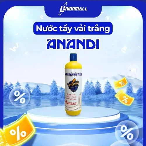 Nước Tẩy quần áo Anandi chính hãng tẩy trắng các vết ố vàng và mốc đen khử mùi hôi quần áo 550ml