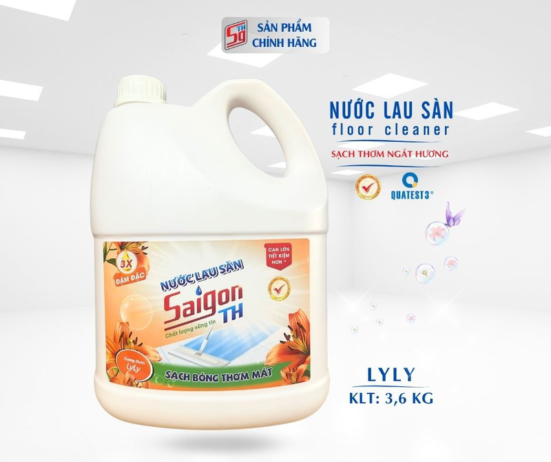 Nước lau sàn Saigon TH 3,6kg hương hoa Lyly