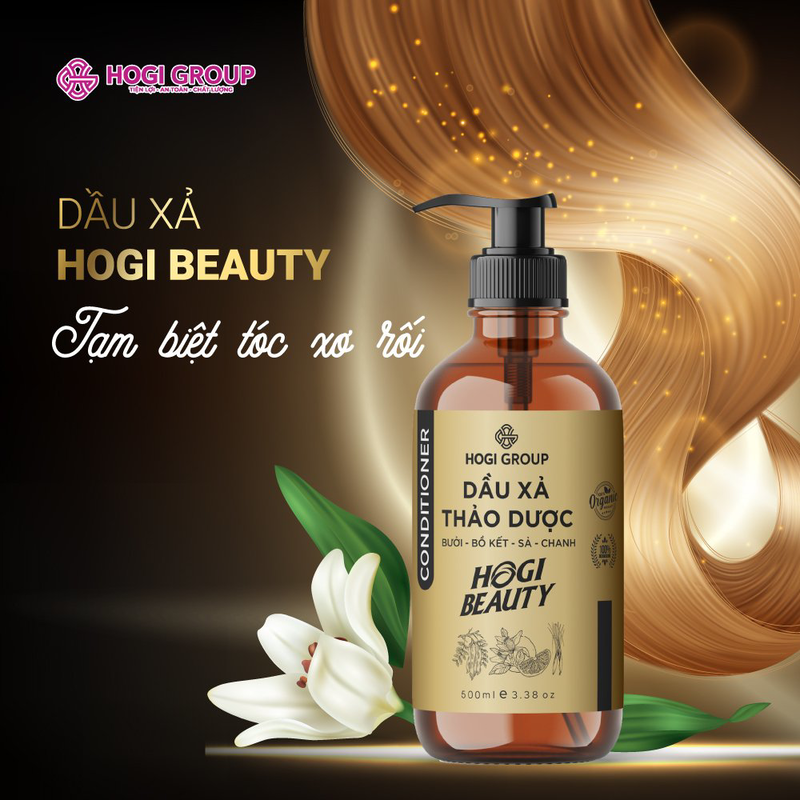 DẦU XẢ HOGI BEAUTY HƯƠNG CHANH SẢ, BƯỞI , BỒ KẾT 500ml