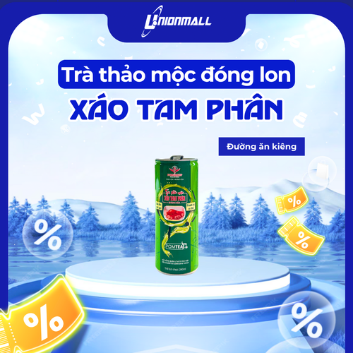 Trà Thảo mộc Xáo Tam Phân Khánh Hòa Pomtea – Đường Ăn Kiêng - Lốc 6 lon