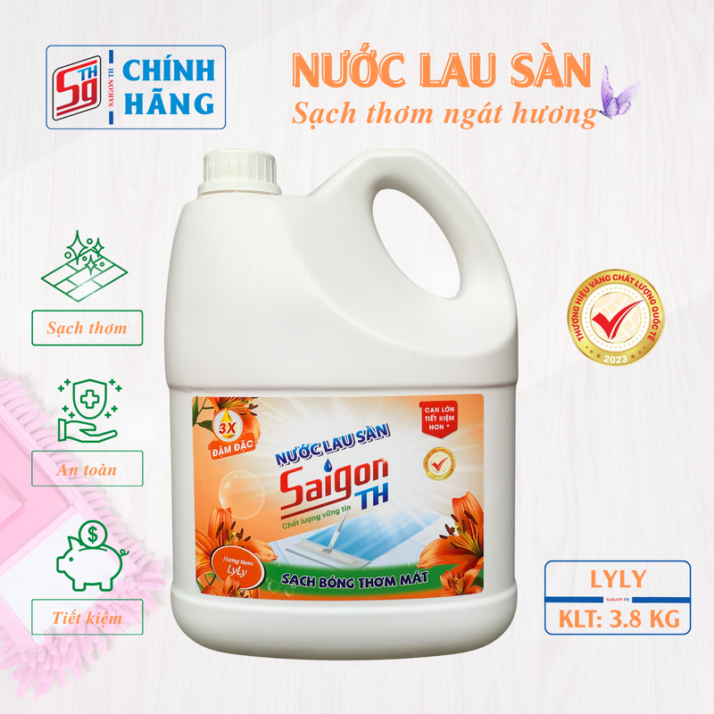 Nước lau sàn Saigon TH 3,8kg hương hoa Lyly