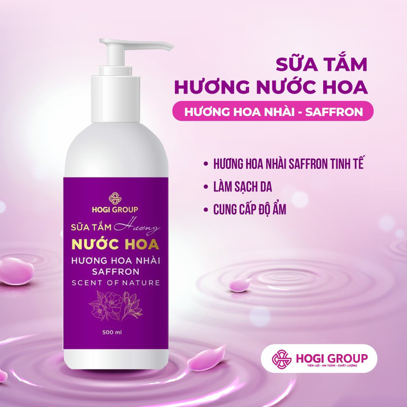 SỮA TẮM HOGI BEAUTY  - HƯƠNG HOA NHÀI & SAFFRON 500ML