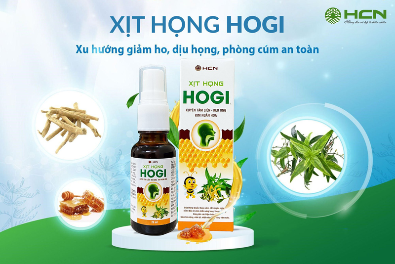 XỊT HỌNG HOGI - HỖ TRỢ GIẢM HO, DỊU HỌNG