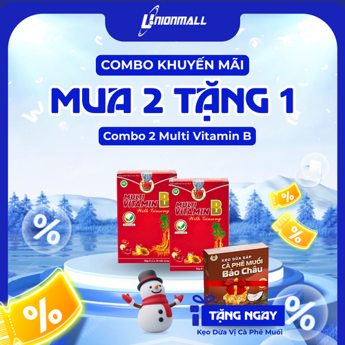 COMBO KHUYẾN MÃI MUA 2 HỘP MULTI VITAMIN B TẶNG 1 KẸO DỪA CÀ PHÊ MUỐI