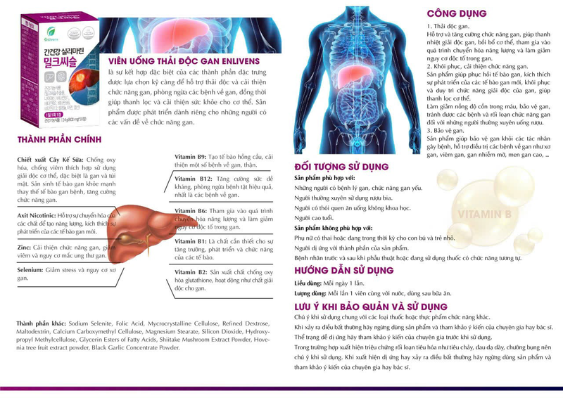 Viên uống thanh lọc sạch máu Enlivens hỗ trợ gan