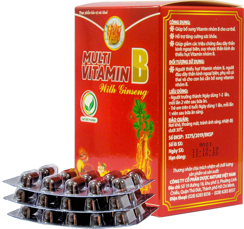 MULTI VITAMIN B GINSENG ( BỔ SUNG VITAMIN NHÓM B CHO NGƯỜI BIẾNG ĂN, ĐAU DÂY THẦN KINH NGOẠI BIÊN)