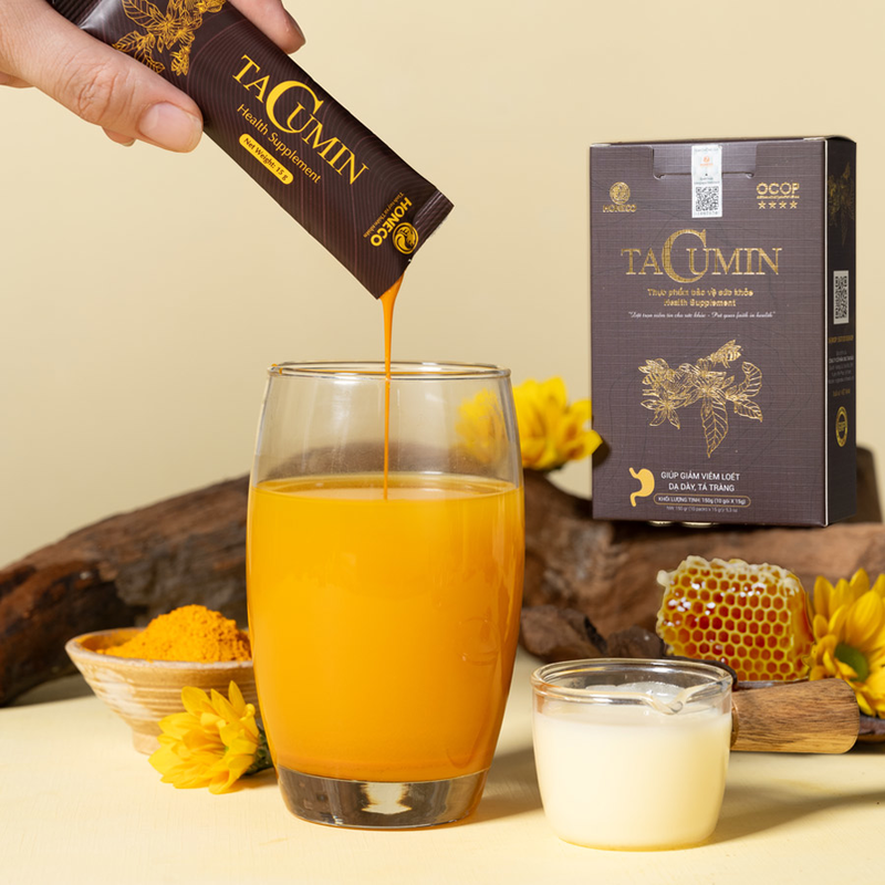 Mật ong nghệ sữa chúa Tacumin (Hộp 30 gói x 15g)