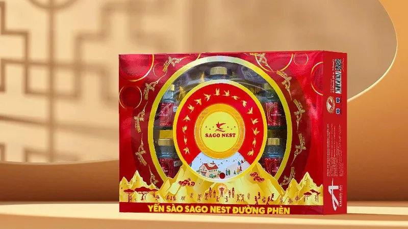 YẾN SÀO SAGONEST ĐƯỜNG PHÈN - HỘP QUÀ 6 LỌ